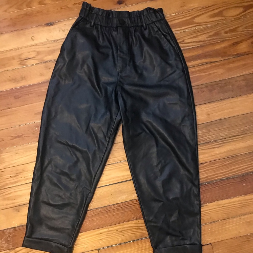 Faux leather pants by Zara